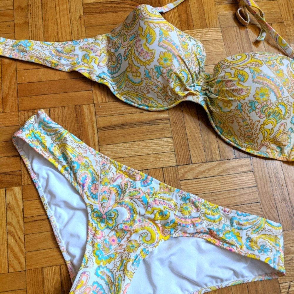 Victoria Secret Gold Bandeau Bikini - Picture 2 of 11